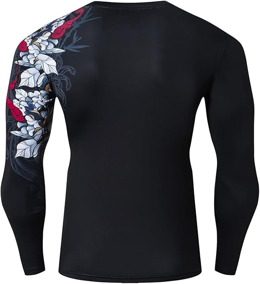 Unleash Power & Style – Tiger/Demon Graphic Compression Shirt for Men - Image 4
