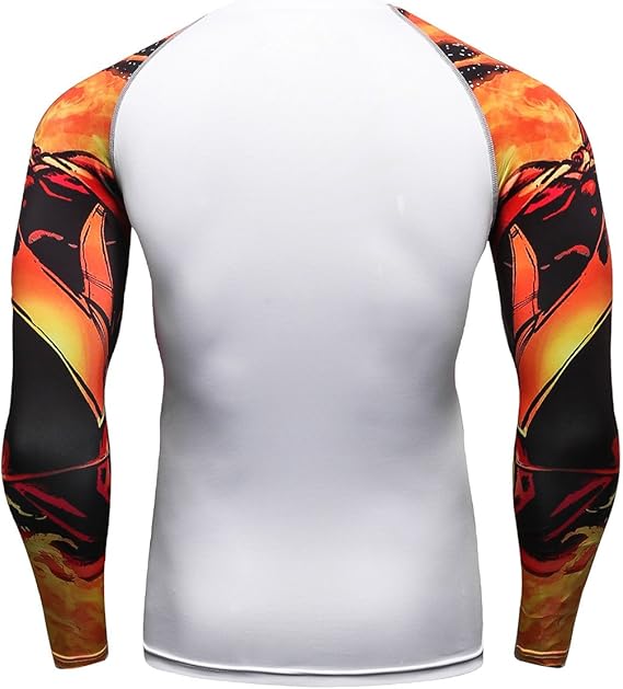 White Long Sleeve Compression Gym Shirt - Image 6