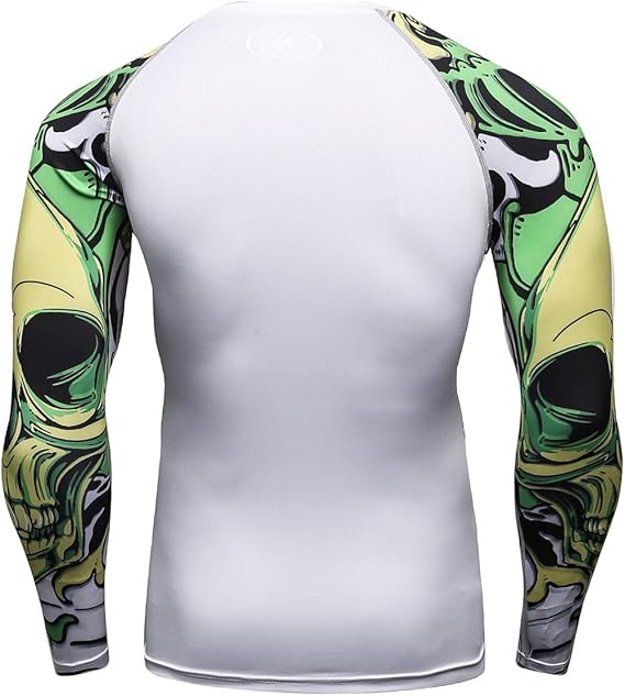 White Long Sleeve Compression Gym Shirt - Image 5